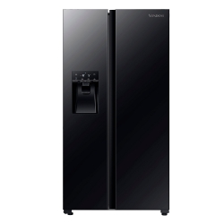 HELADERA VONDOM SBS 605L 91cm INVERTER SBS605 BLACK INOX