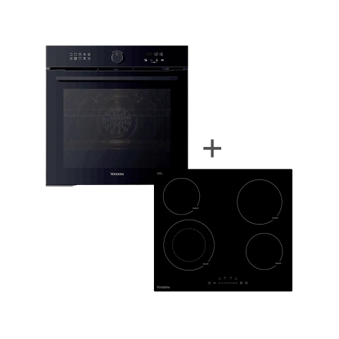 COMBO VONDOM HORNO EMPOTRABLE 60CM + ANAFE VITRO 60CM COMBOCOCCIONELEC